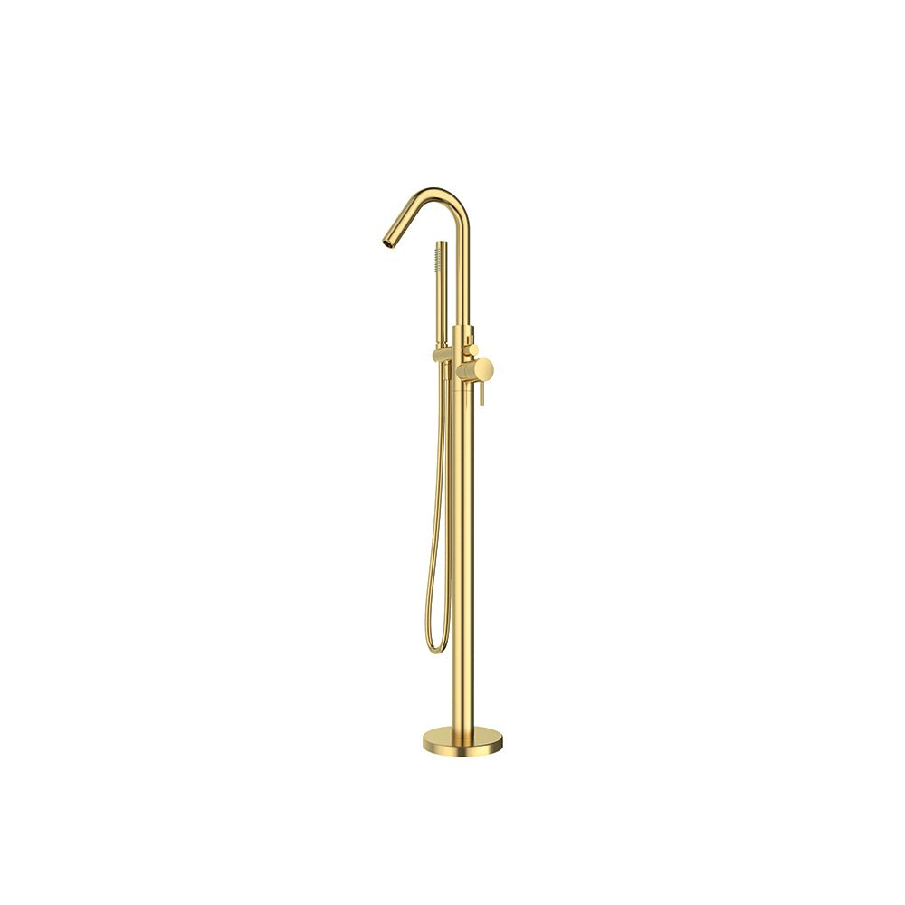 Ramon Soler - Odisea, columna monomando para bañera con equipo de ducha, oro cepillado - BricoandPool