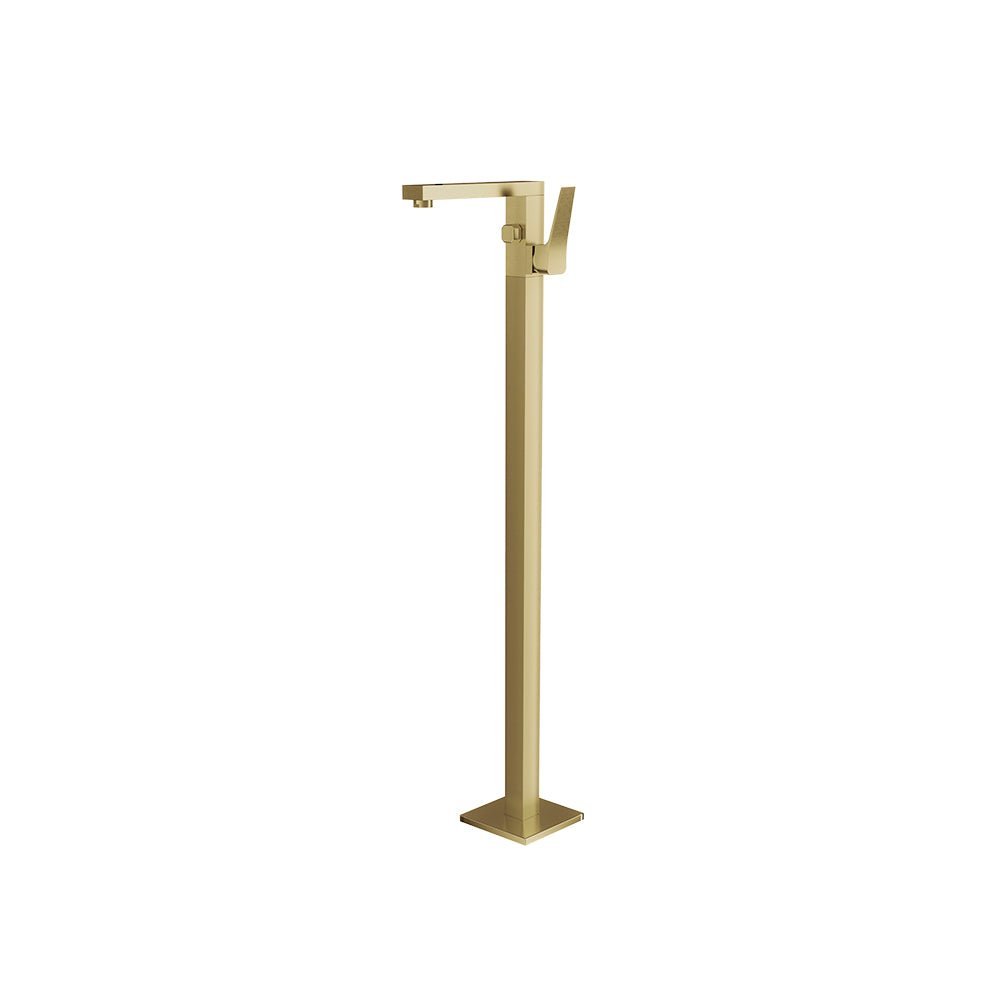 Ramon Soler - Prisma, columna monomando de lavabo, oro cepillado - BricoandPool