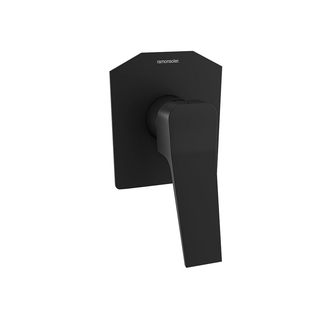 Ramon Soler - Prisma, monomando de ducha empotrado 1 vía, negro mate - BricoandPool