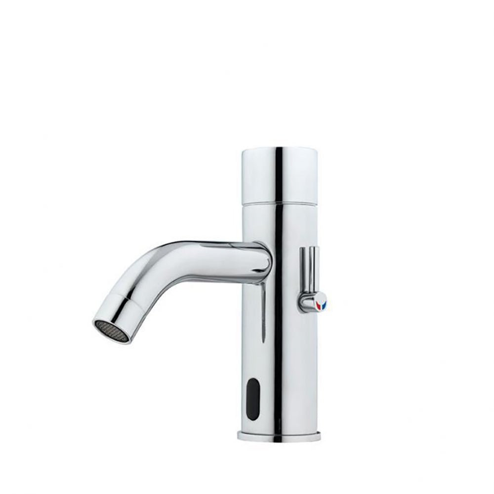 Ramon Soler - Soltronic, lavabo electrónico de dos aguas fría y caliente con transformador y bateria 6L, cromo - BricoandPool
