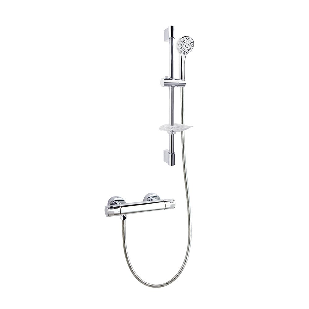 Ramon Soler - Termotech, termostático de ducha con equipo de ducha, cromo - BricoandPool