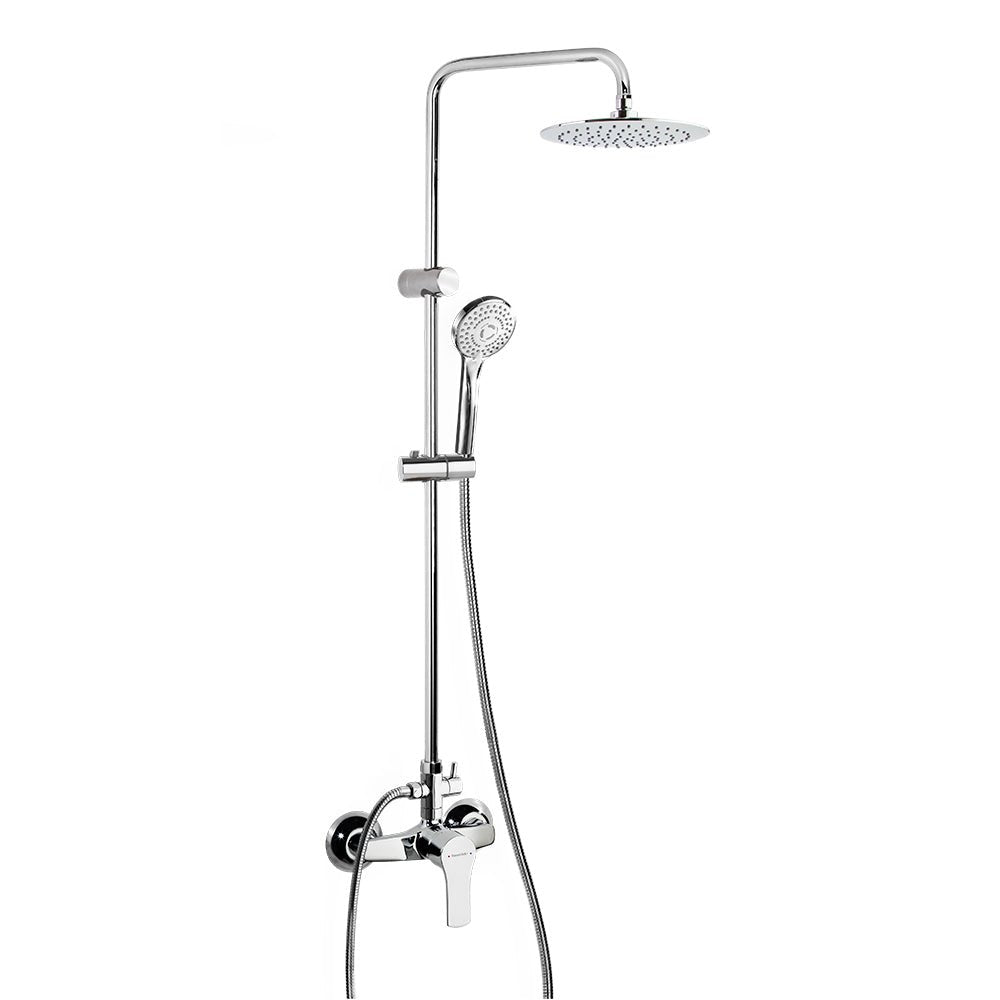 Ramon Soler - Titanium, columna de ducha fija monomando y rociador Ø240 mm, cromo 187802RP230 - BricoandPool