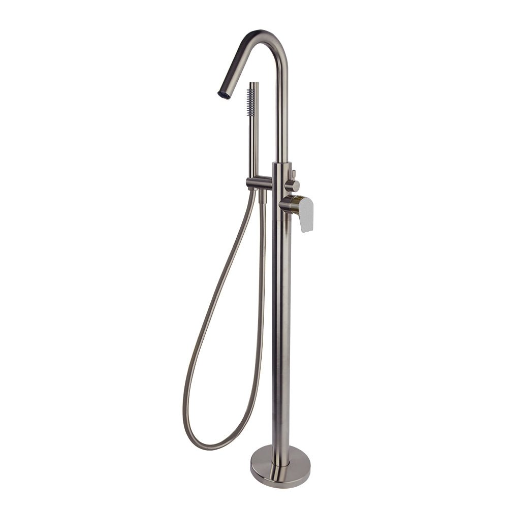 Ramon Soler - Urban Chic, columna monomando para bañera con equipo de ducha, níquel cepillado - BricoandPool