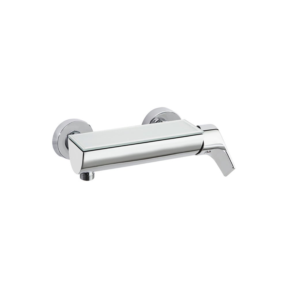Ramon Soler - Urban Chic, monomando de ducha con repisa con vidrio de seguridad, cromo - BricoandPool