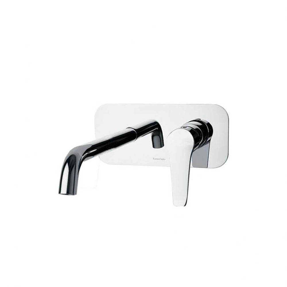 Ramon Soler - Ypsilon Plus, monomando de lavabo empotrado mural con placa caño 24cm, cromo - BricoandPool