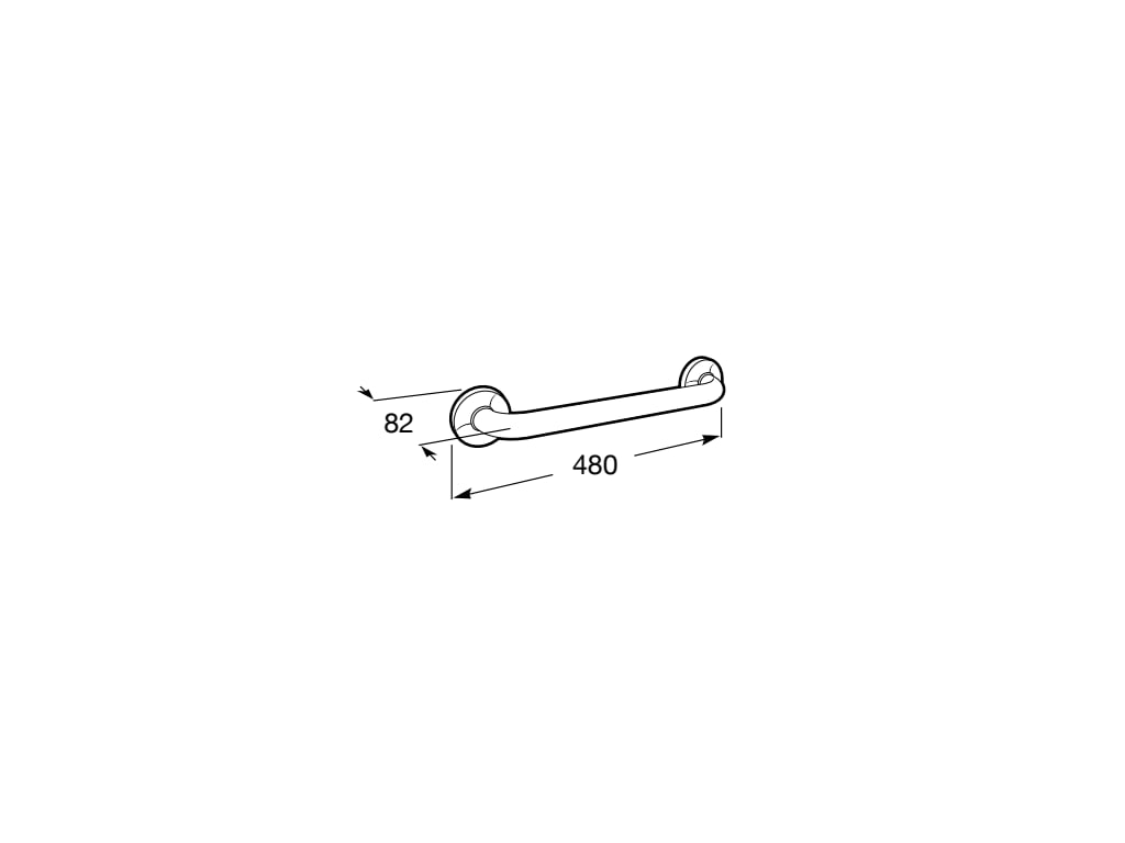 Roca - Asa recta Access Comfort 400 mm Blanco A816901009 - BricoandPool