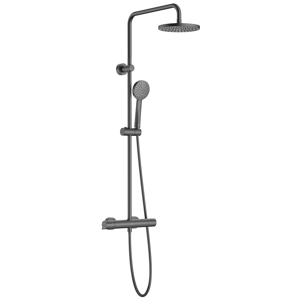 Roca - Columna de ducha Victoria termostática basic negro mate A5A9F18NB0 - BricoandPool