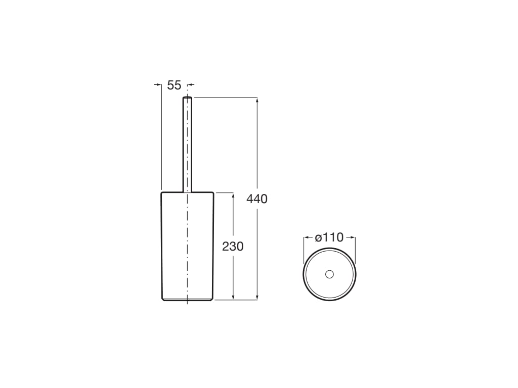 Roca - Escobillero de pared Onda Blanco A3870ZF000 - BricoandPool