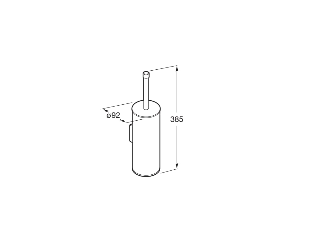 Roca - Escobillero de pared Superinox Mate A817305002 - BricoandPool
