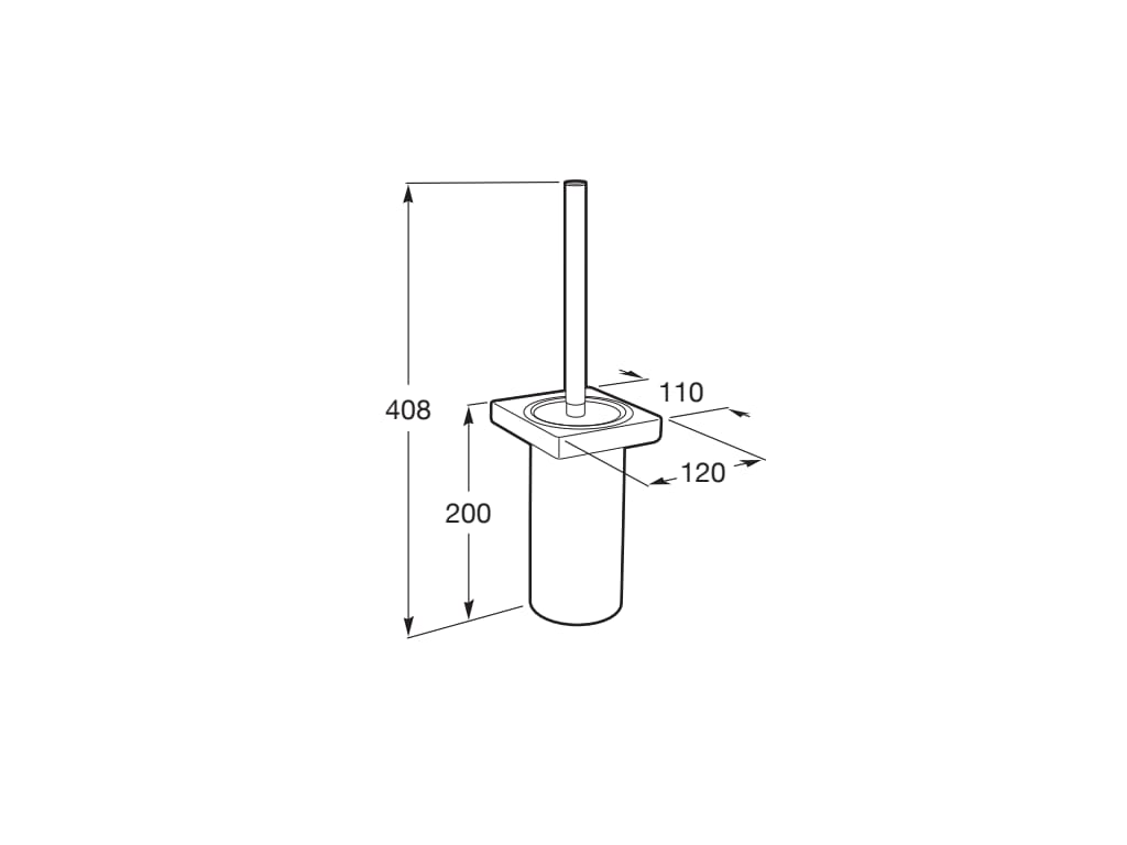 Roca - Escobillero de pared Tempo Oro Rosado A817036RG0 - BricoandPool