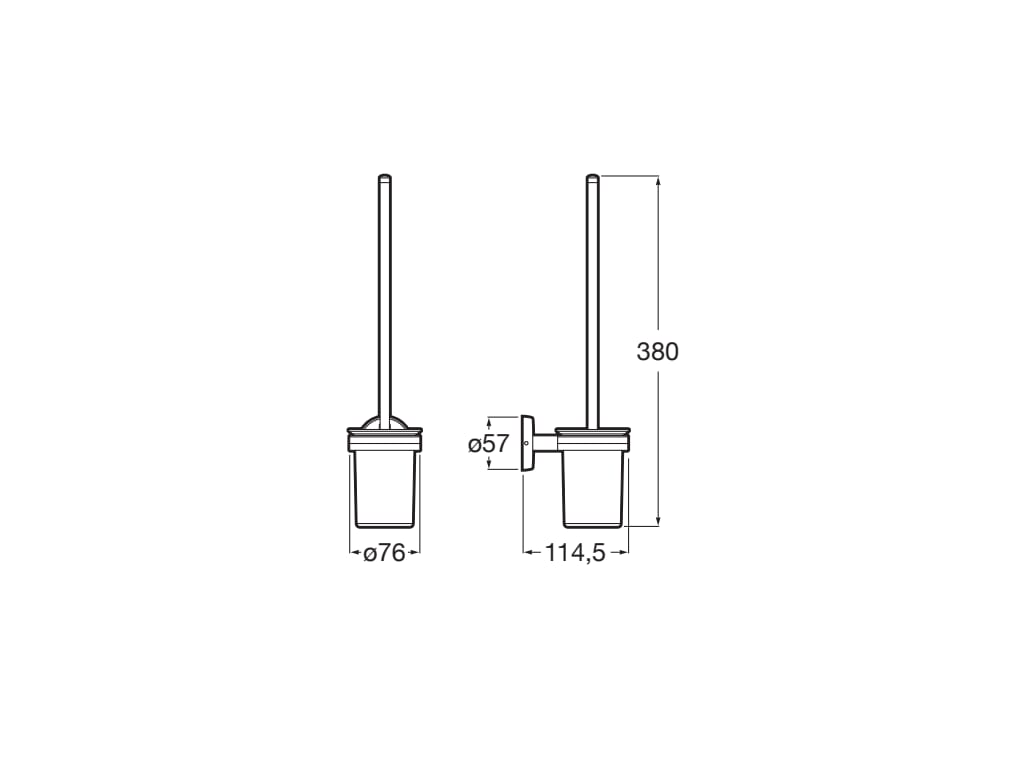 Roca - Escobillero de pared Twin Cromado A816715001 - BricoandPool