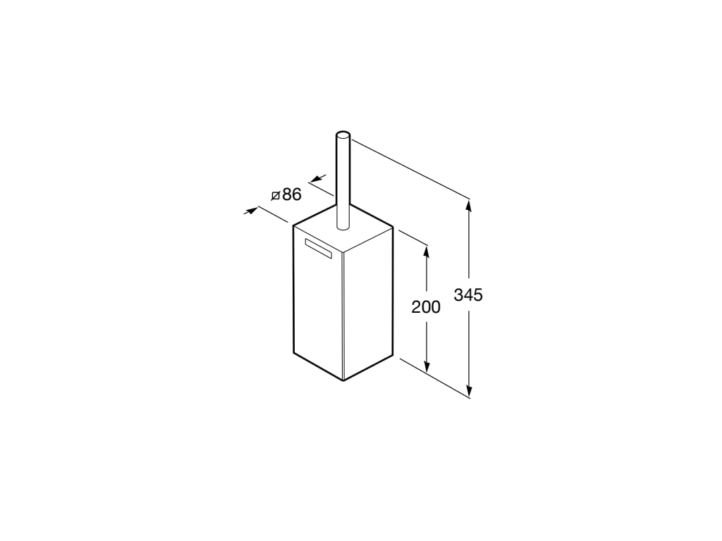 Roca - Escobillero de suelo Rubik Negro Mate A816852024 - BricoandPool