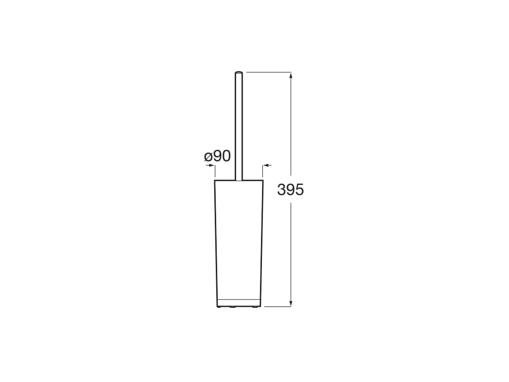 Roca - Escobillero de suelo Sonata Cromado A817735C00 - BricoandPool