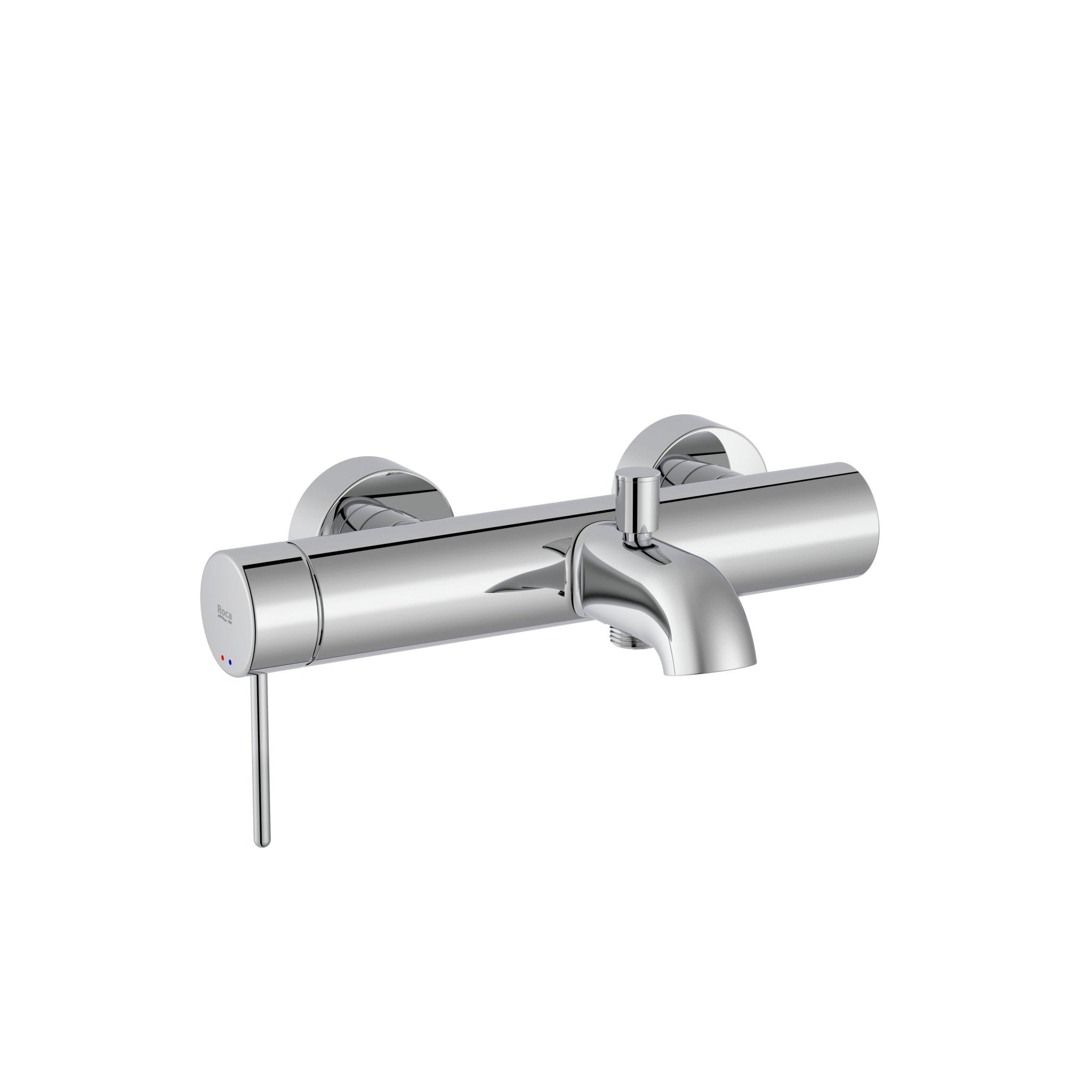Roca - Griferia exterior para baño - ducha con inversor automático con maneta Pin Cromado, Nu A5A023FC00 - BricoandPool