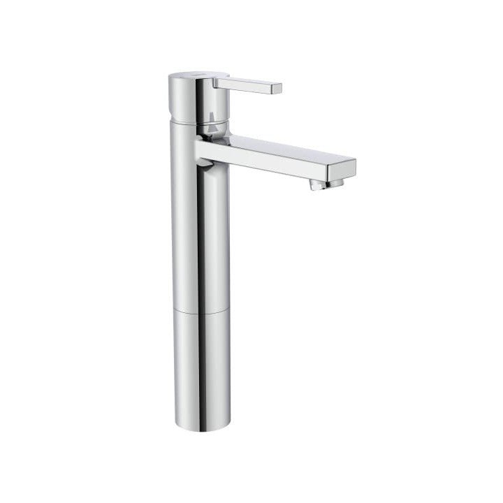 Roca - Grifo de lavabo caño alto con cuerpo liso y desagüe click - clack Naia A5A3796C00 - BricoandPool