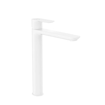 Roca - Grifo de lavabo monocomando Blanco mate con caño alto Cala A5A346EB00 - BricoandPool