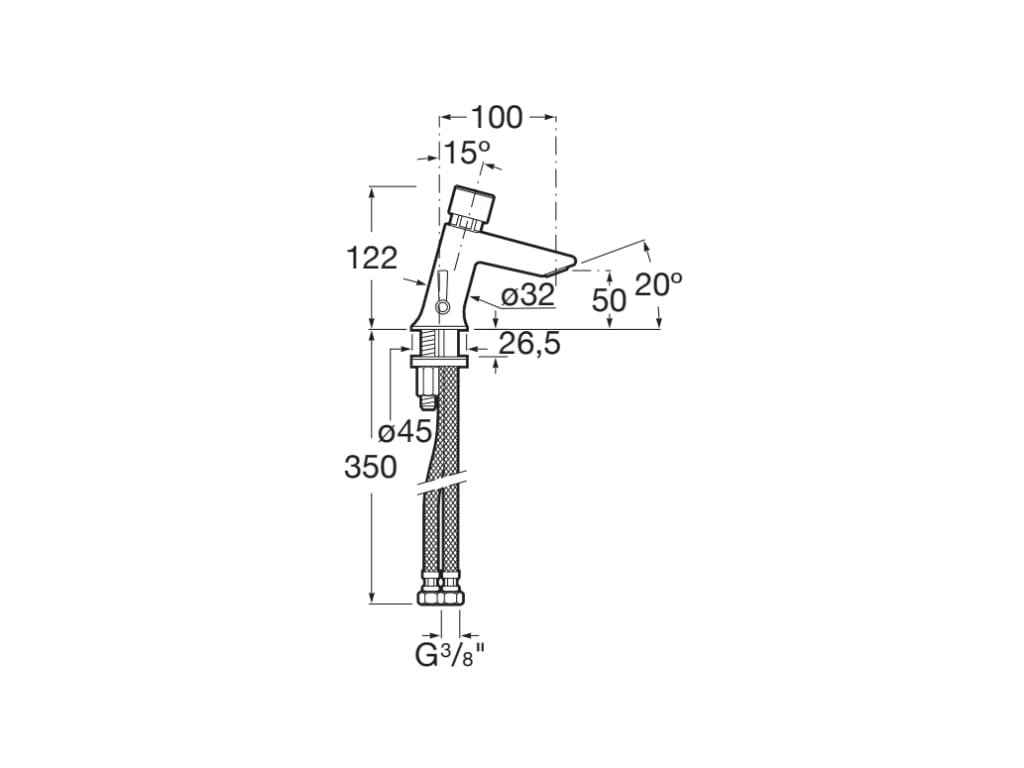 Roca - Grifo monomando lavabo con pulsador y limitador de causal Instant A5A3177C00 - BricoandPool