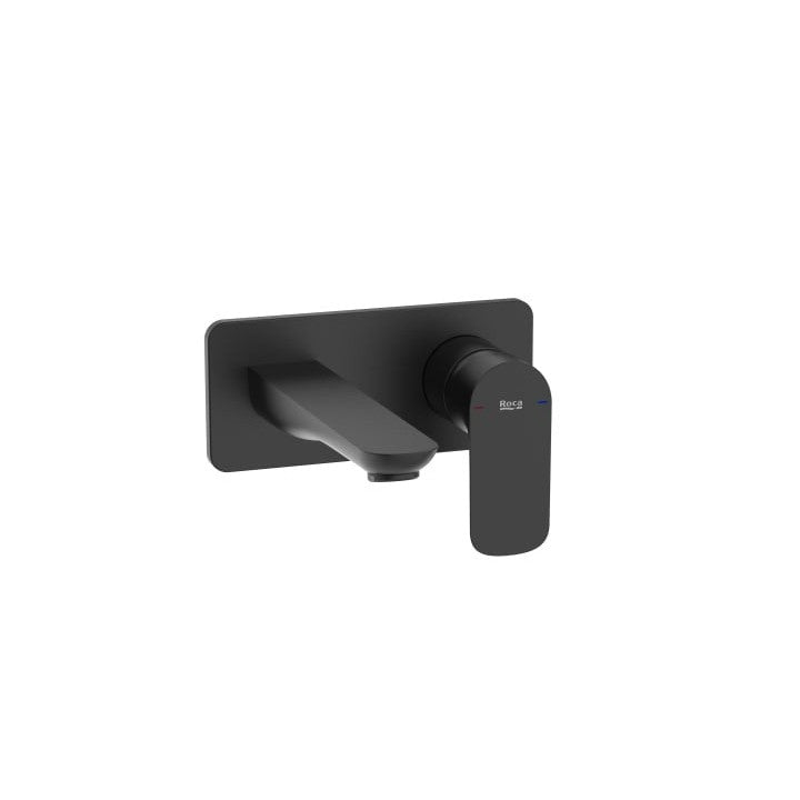 Roca - Grifo para lavabo a pared negro mate Cala A5A356ENB0 - BricoandPool