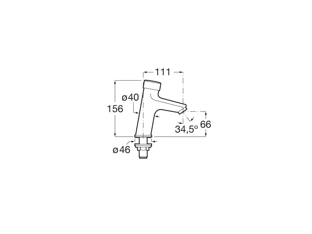 Roca - Grifo temporizado de repisa para lavabo Fluent A5A4A24C00 - BricoandPool