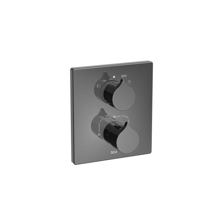 Roca - Grifo termostático empotrable negro para ducha Insignia A5A0C3ACN0 - BricoandPool