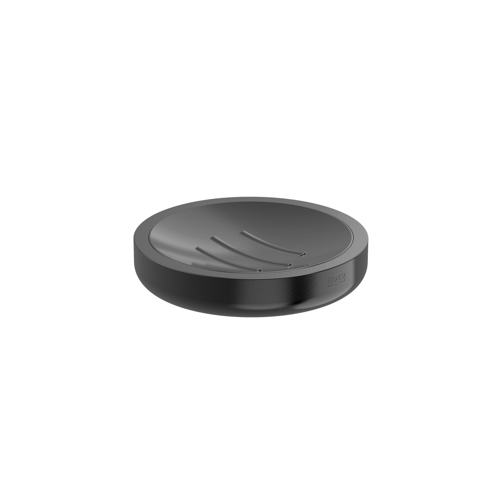 Roca - Jabonera de encimera Tempo Negro Titanio Cepillado A817024NM0 - BricoandPool