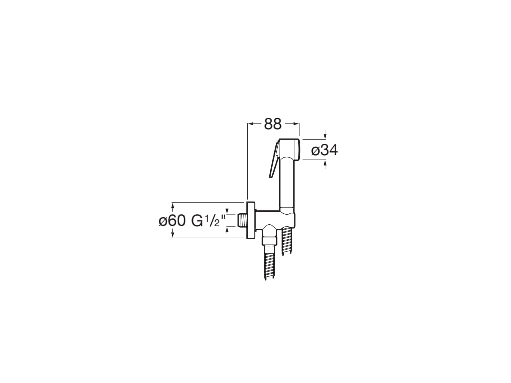 Roca - Kit de ducha bidé (1 salida) Be Fresh con auto - stop , Cromado A5B9161C00 - BricoandPool