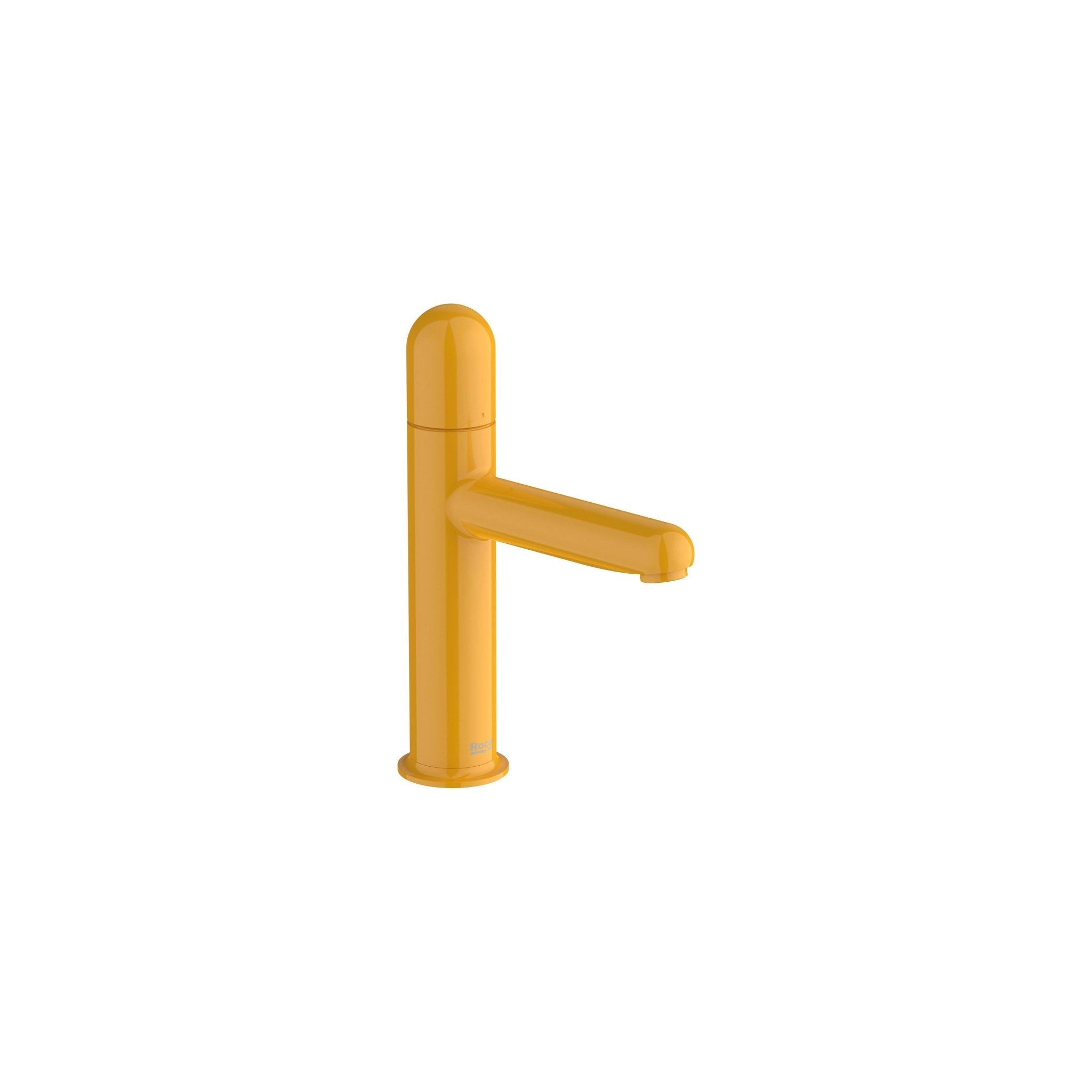 Roca - Mezclador monomando de cuerpo liso para lavabo con maneta Dome Amarillo Miel, Nu A5A3Y3FP10 - BricoandPool