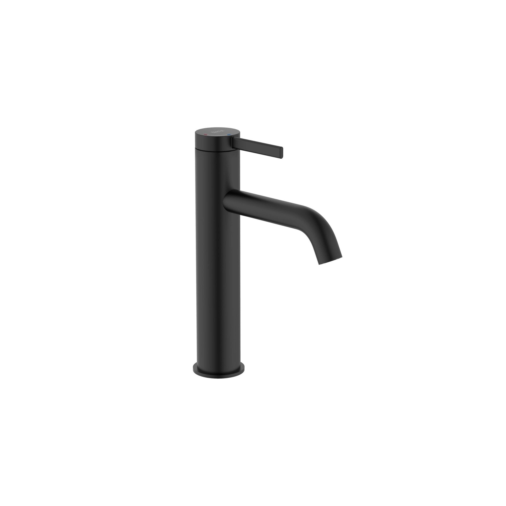 Roca - Mezclador monomando para lavabo con caño mezzo, desagüe click - clack y cuerpo liso Ona, Negro Mate A5A3C9ENB0 - BricoandPool