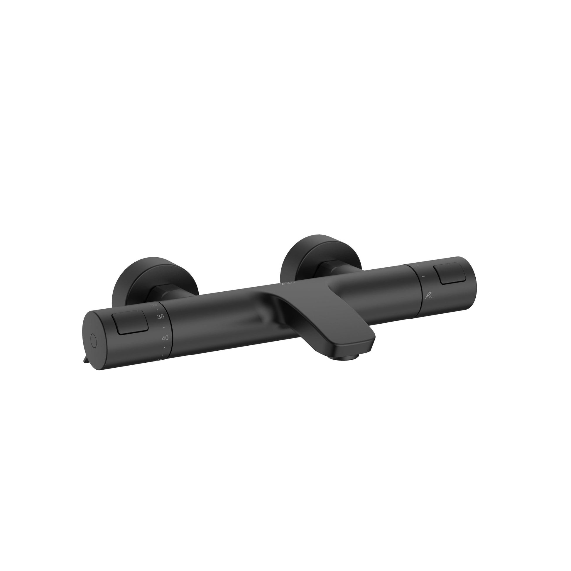 Roca - Mezclador termostático empotrable baño - ducha T - 500 Negro Mate A5A1E18NB0 - BricoandPool