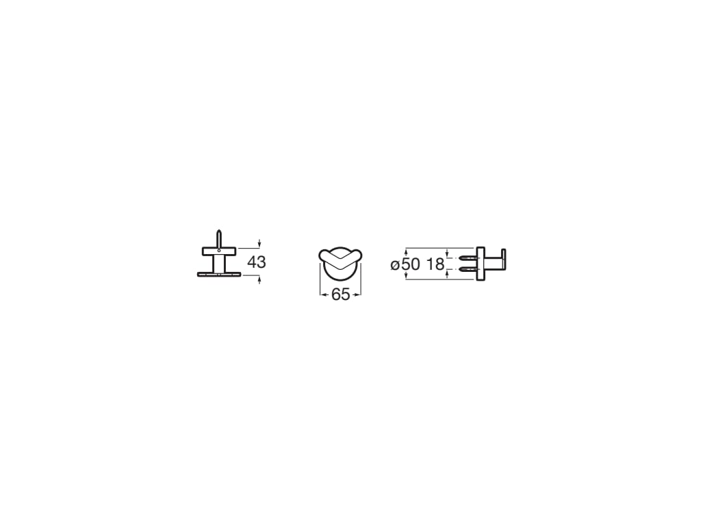 Roca - Percha doble Compas Cromado A817676C00 - BricoandPool