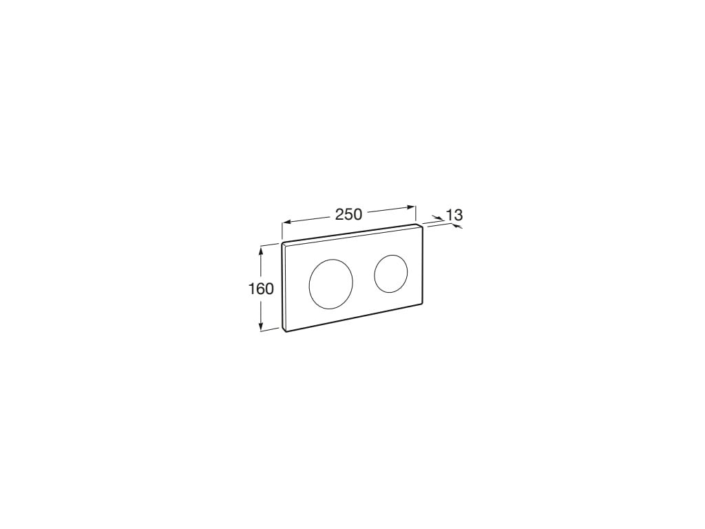 Roca - PL10 DUAL (ONE) - Placa de accionamiento con descarga dual In - Wall Systems A890189001 - BricoandPool