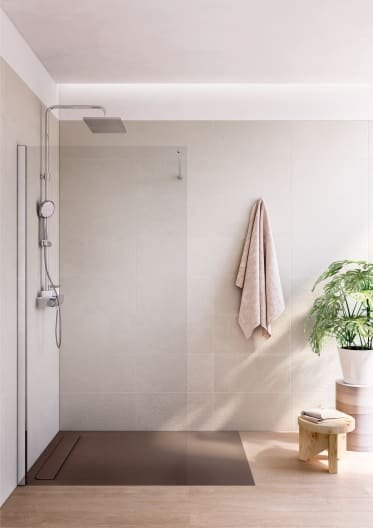 Roca - Plato de ducha Aquos extraplano de STONEX® Negro - BricoandPool
