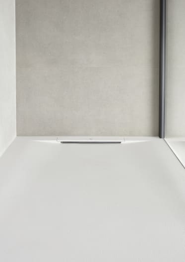 Roca - Plato de ducha Pyros extraplano de STONEX® Perla - BricoandPool