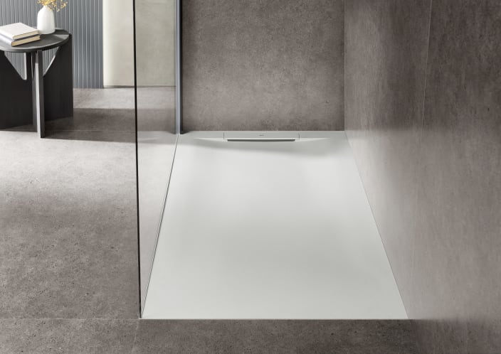 Roca - Plato de ducha Pyros extraplano de STONEX® Pizarra - BricoandPool