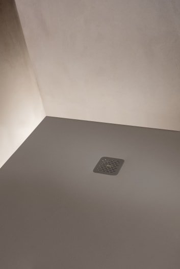 Roca - Plato de ducha Terran extraplano de STONEX® Café - BricoandPool