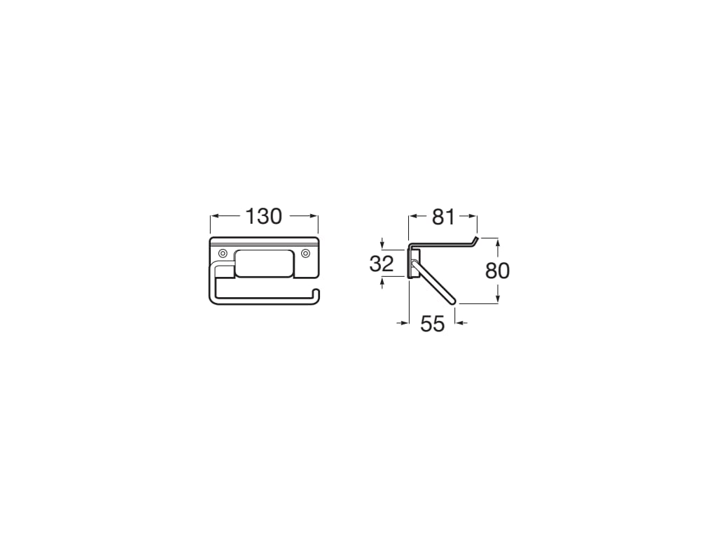 Roca - Portarrollo con repisa Sonata Cromado A817731C00 - BricoandPool