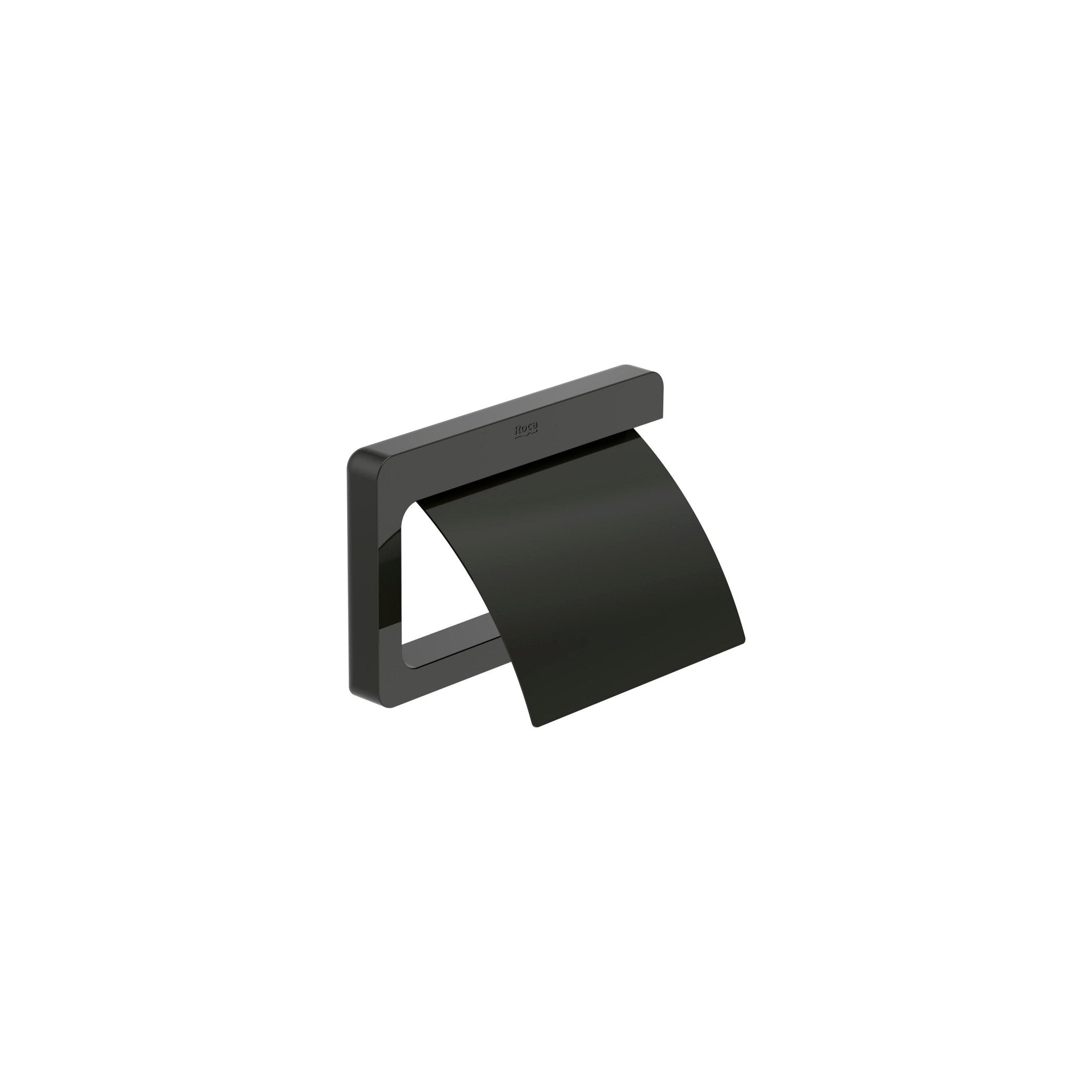 Roca - Portarrollo con tapa Tempo Negro titanio Cepillado A817033NM0 - BricoandPool