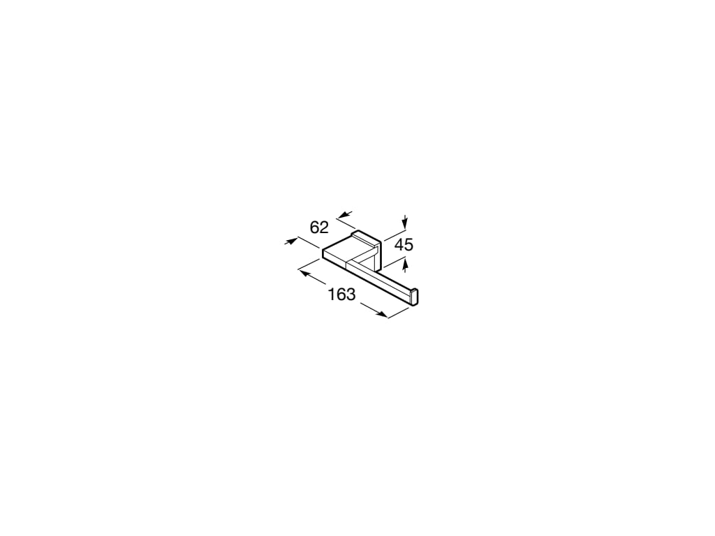 Roca - Portarrollo sin tapa Rubik Cromado A816850001 - BricoandPool