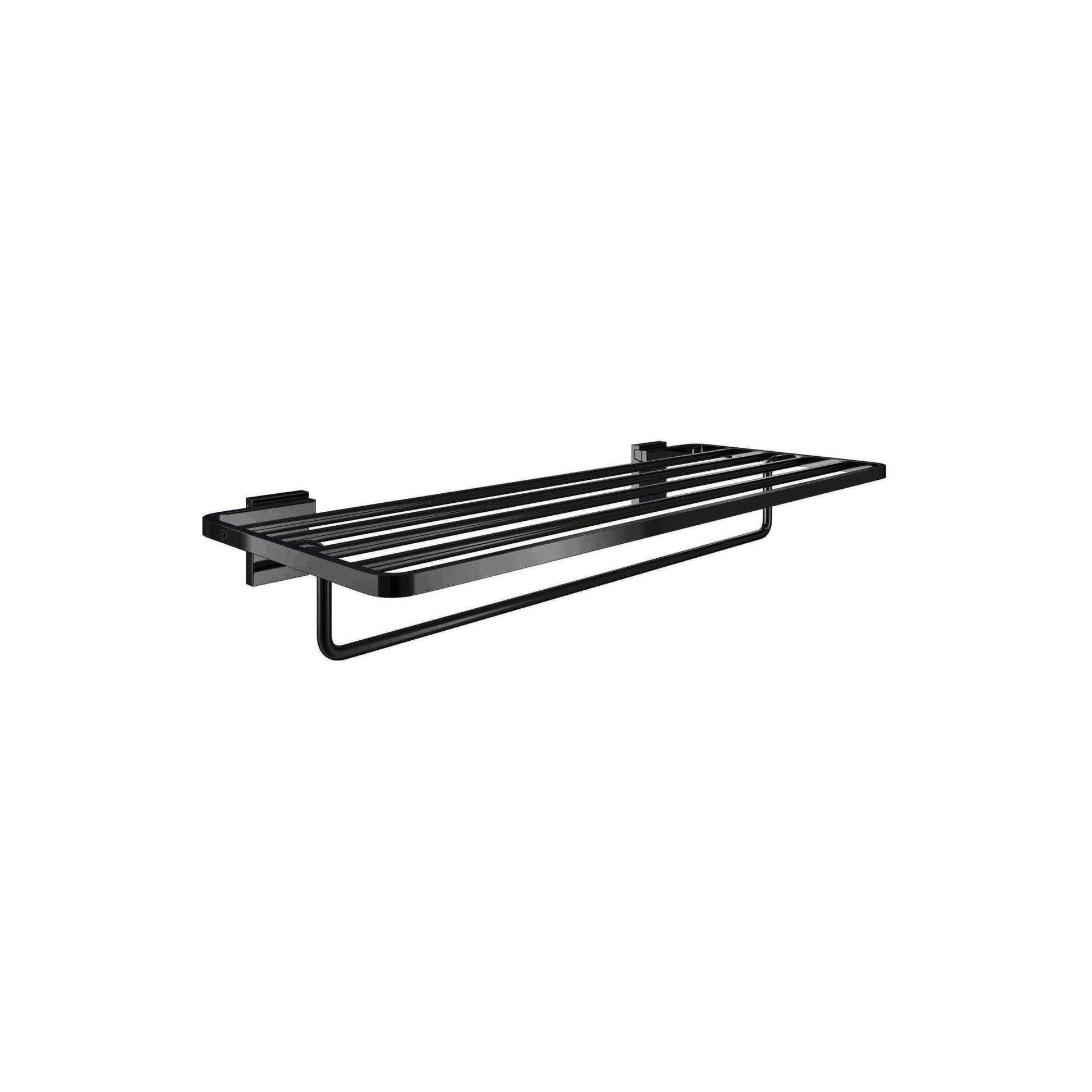 Roca - Portatoallas con toallero Rubik Negro Mate A816848024 - BricoandPool