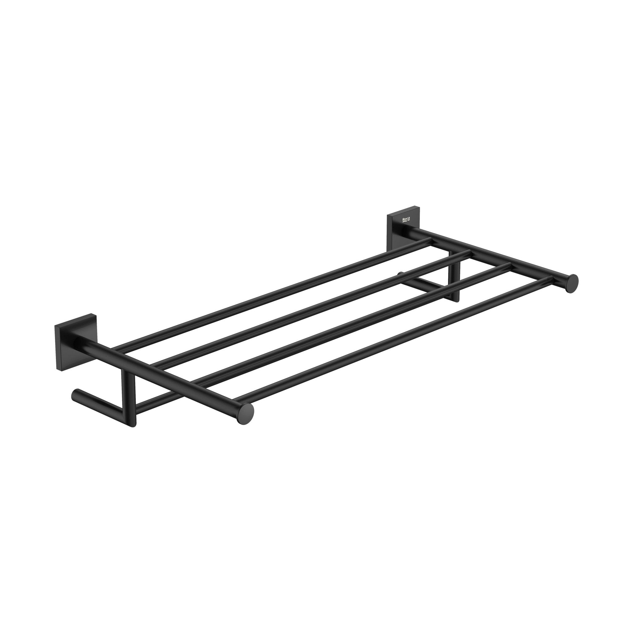Roca - Portatoallas Square Negro Mate A817611C40 - BricoandPool