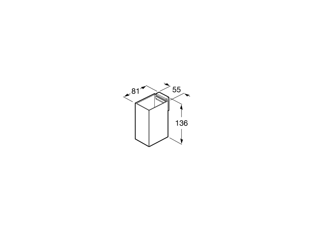 Roca - Portavaso y vaso de pared Rubik A816843001 - BricoandPool