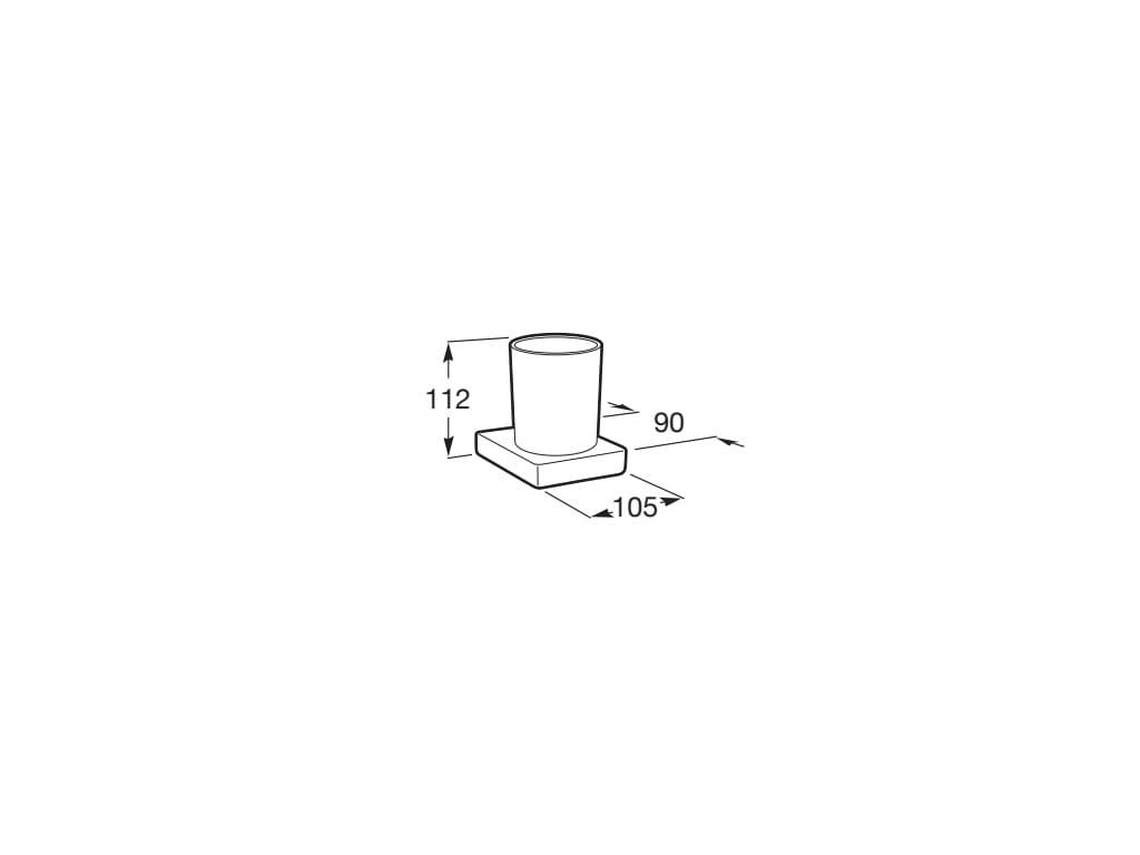 Roca - Portavaso y vaso de pared Tempo Cromado A817021001 - BricoandPool