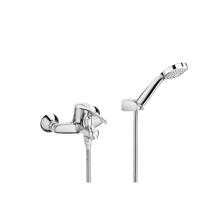 Roca - PRO Mezclador exterior baño - ducha, flexible de 1,70 m. y soporte Victoria A5A0123C02 - BricoandPool