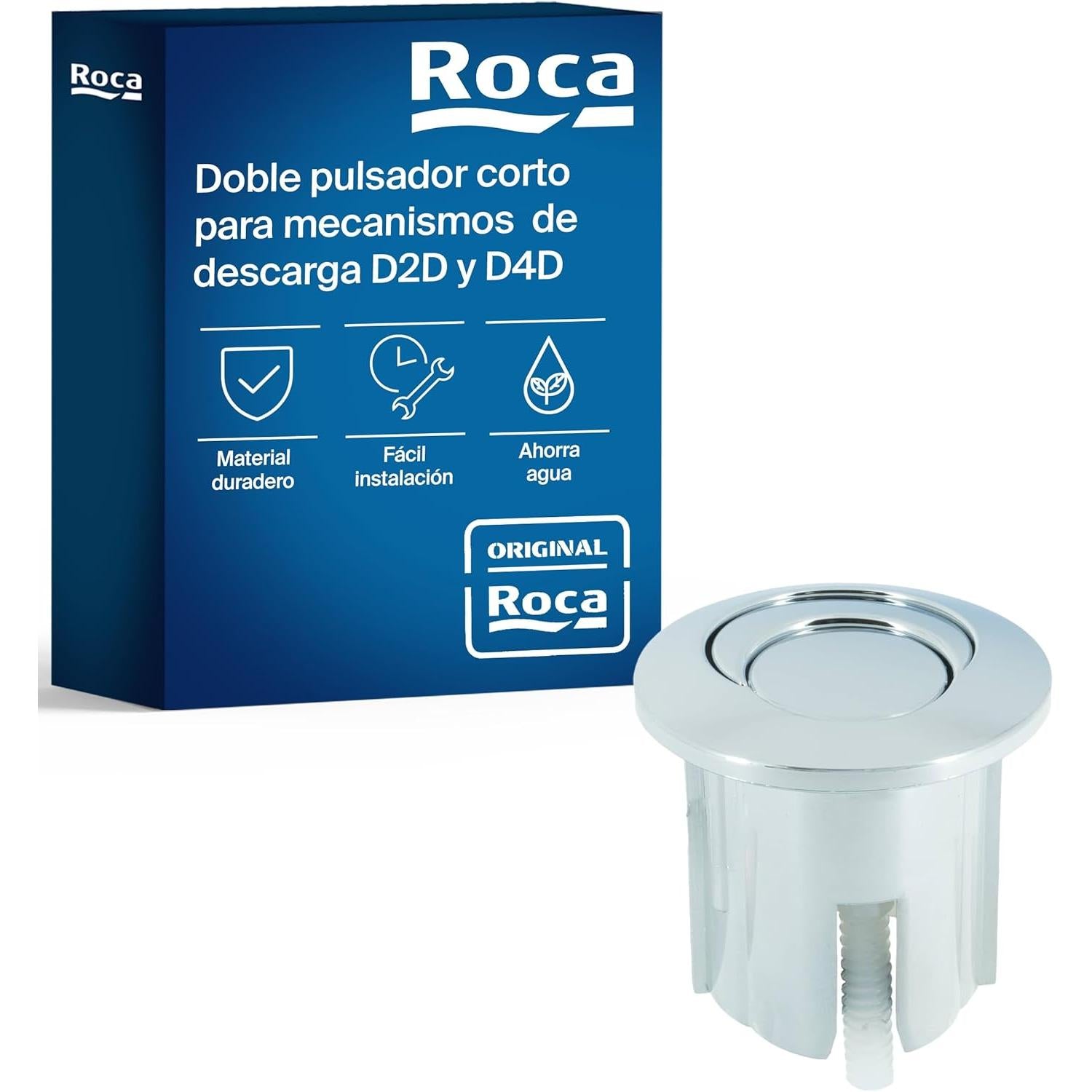Roca - Pulsador doble para descarga D2D Inspira AH0001800R - BricoandPool