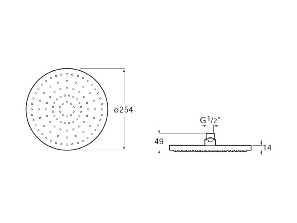 Roca - Rainsense rociador circular de pared o techo orientable de ABS, acabado blanco mate A5B2250B00. - BricoandPool