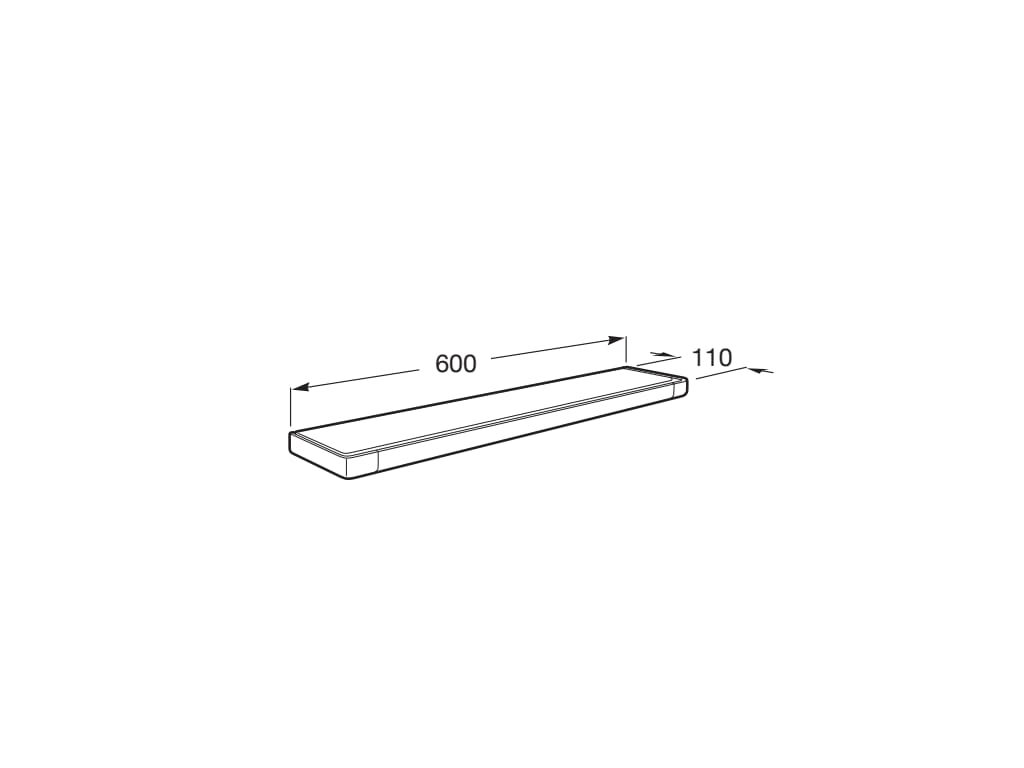 Roca - Repisa Tempo 600 mm Cromado A817027001 - BricoandPool