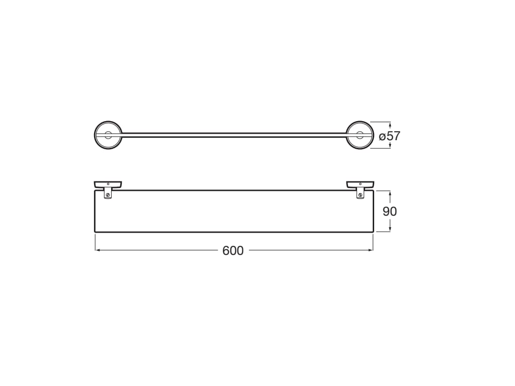 Roca - Repisa Twin 600mm A816708001 - BricoandPool
