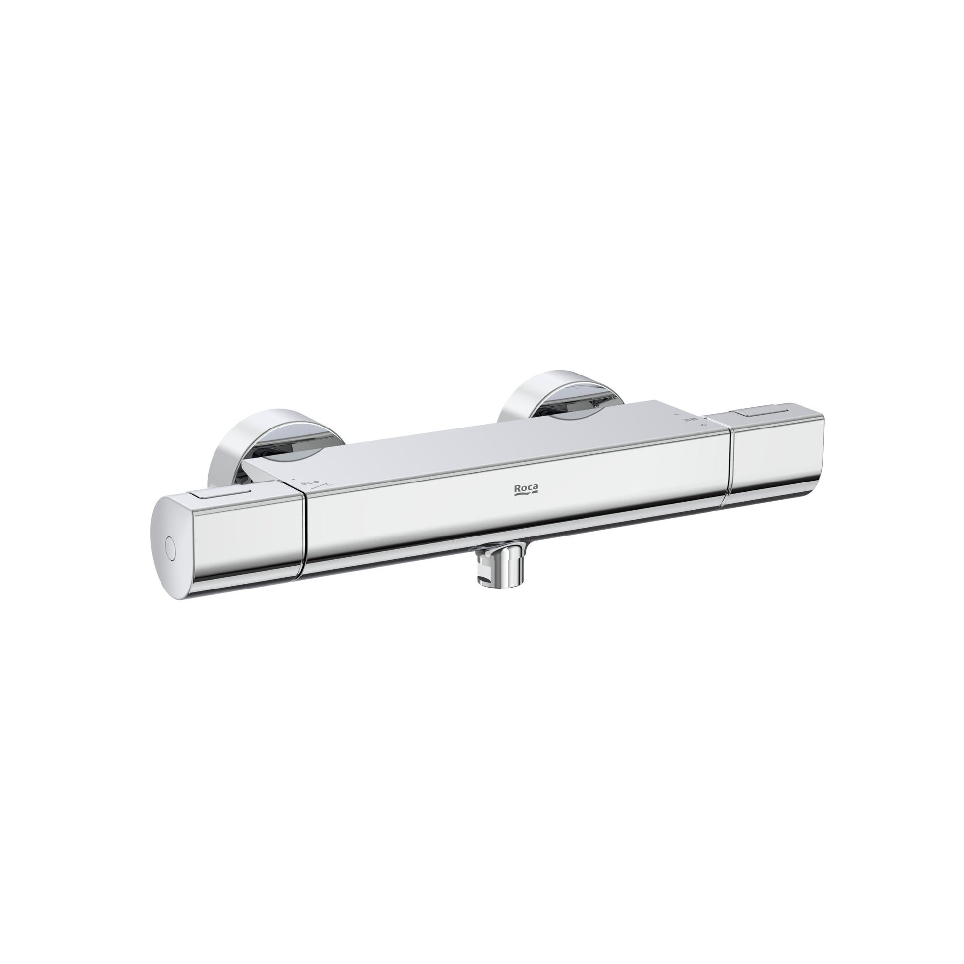 Roca - ROUND - Mezclador termostático exterior para ducha T - 1000 Cromado A5A142EC00 - BricoandPool