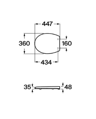 Roca - Tapa y asiento de SUPRALIT ® con caída amortiguada Victoria blanco - BricoandPool