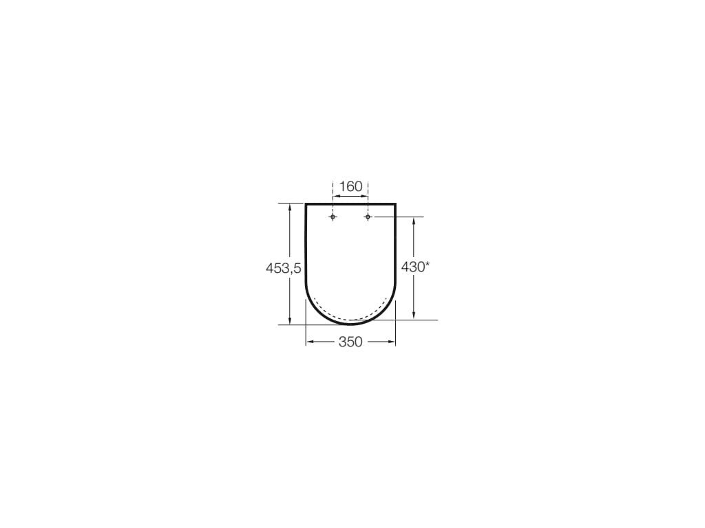Roca - THE GAP SQUARE Tapa Asiento Caída Normal A801470004/A80147000B - BricoandPool